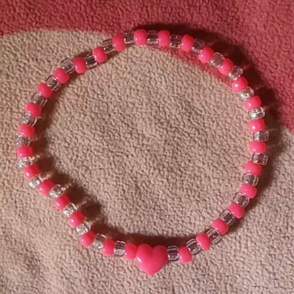 pink heart kandi choker - Picture 8 of 8